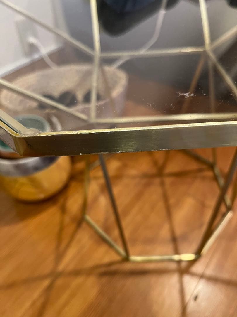 レア★ZARA  テーブル ゴールド