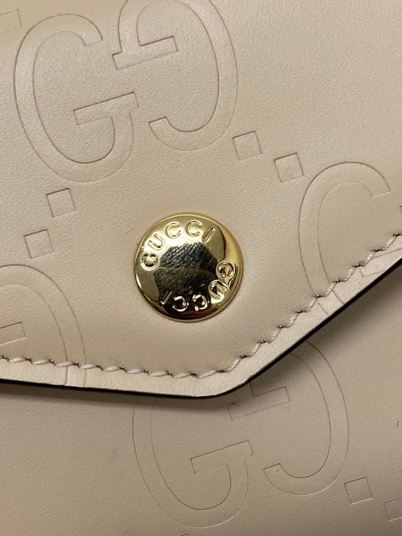 3-3204 GUCCI グッチ 3つ折り財布 GGロゴ ミディアム ウォレット