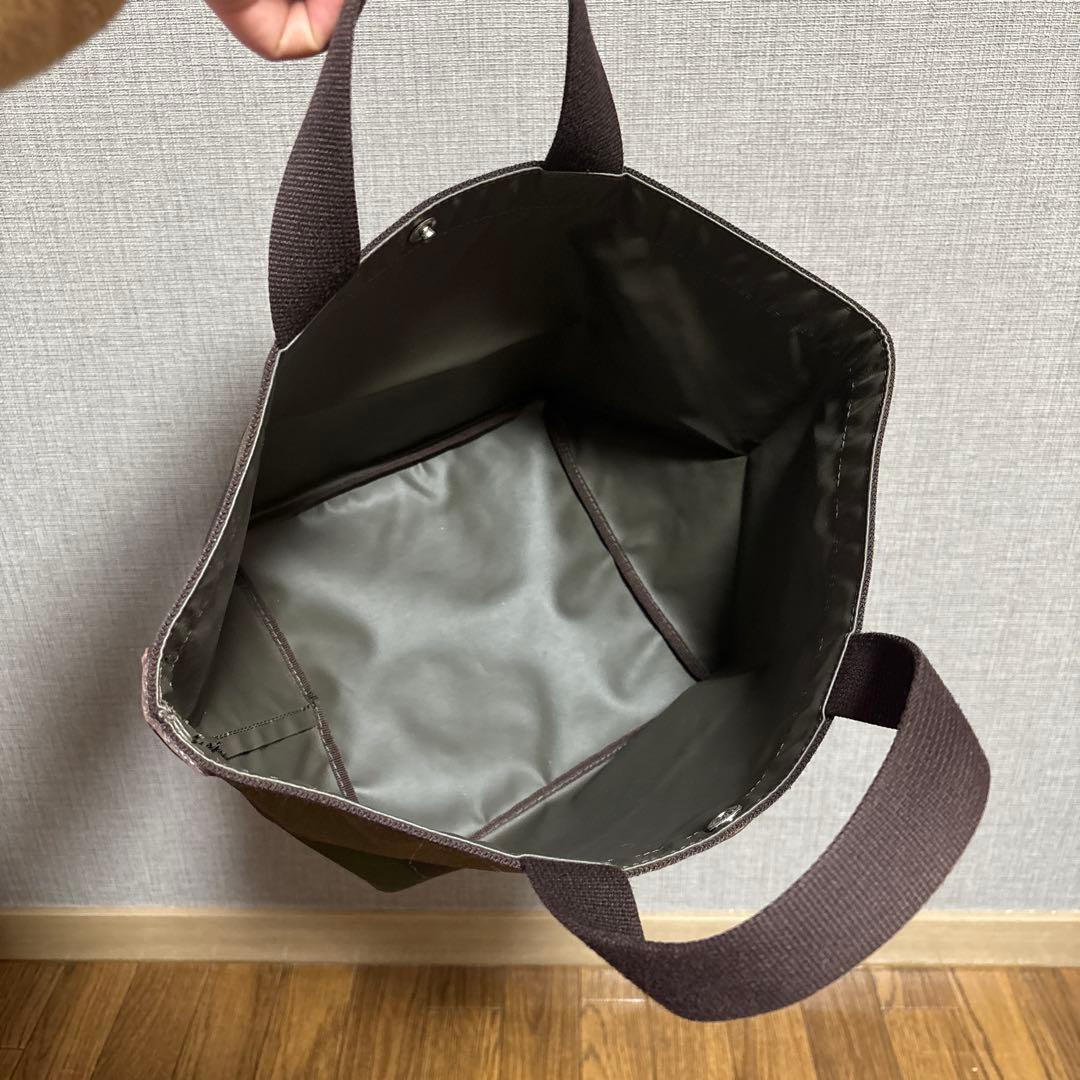 HERVE CHAPELIER カーキ バッグ ハンドバッグ 舟形 定番