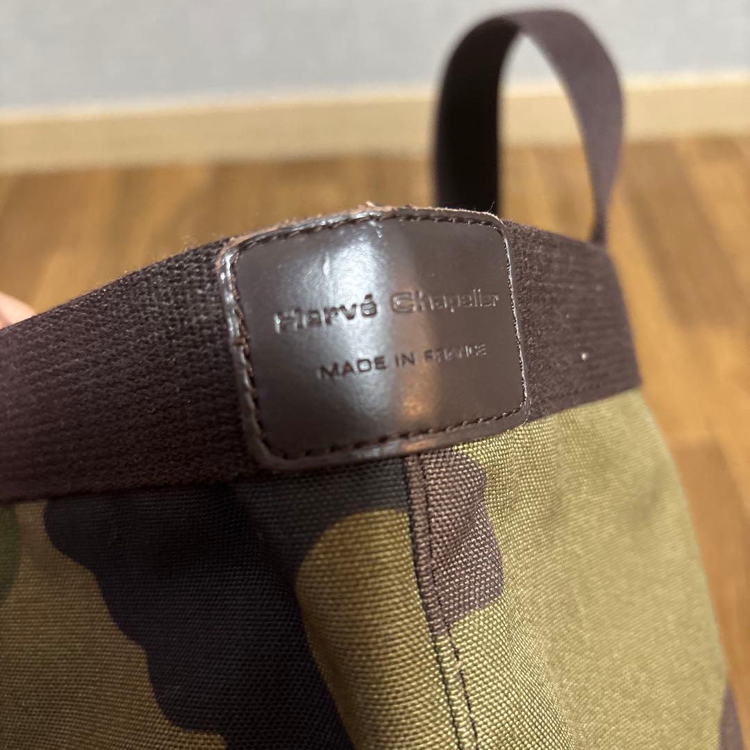 HERVE CHAPELIER カーキ バッグ ハンドバッグ 舟形 定番