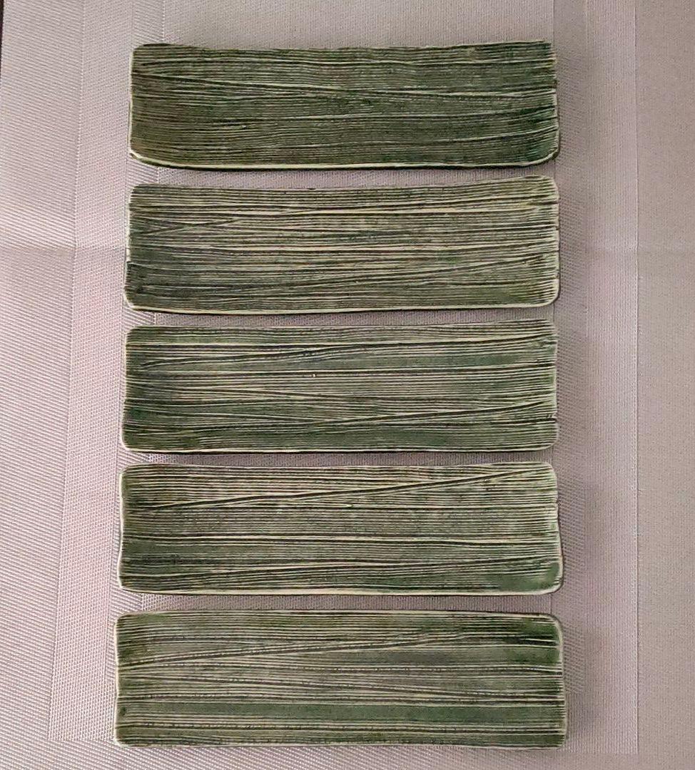 総織部　櫛目皿 ５枚組