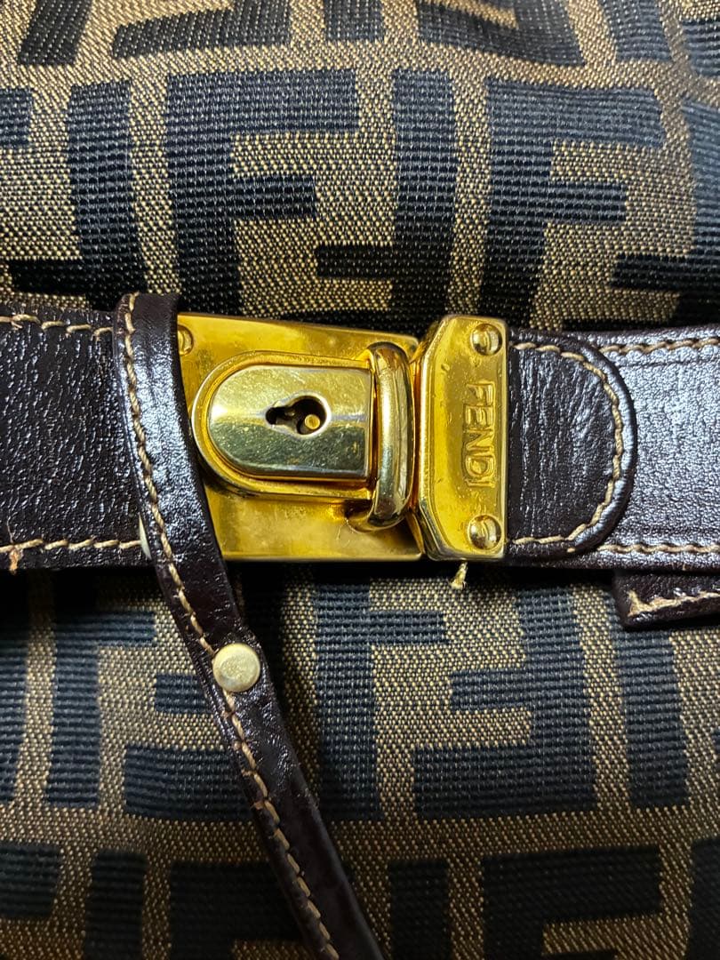 FENDI フェンディ ズッカ 柄バニティバッグ ブラウン 茶