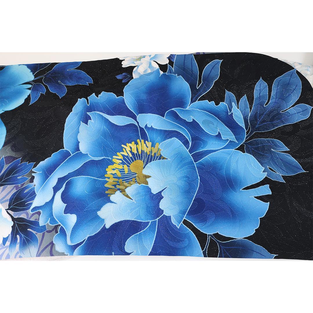 ホワイト系◆振袖7点セット ◆161cmフルセット白青水色成人式ギャル系Sw30