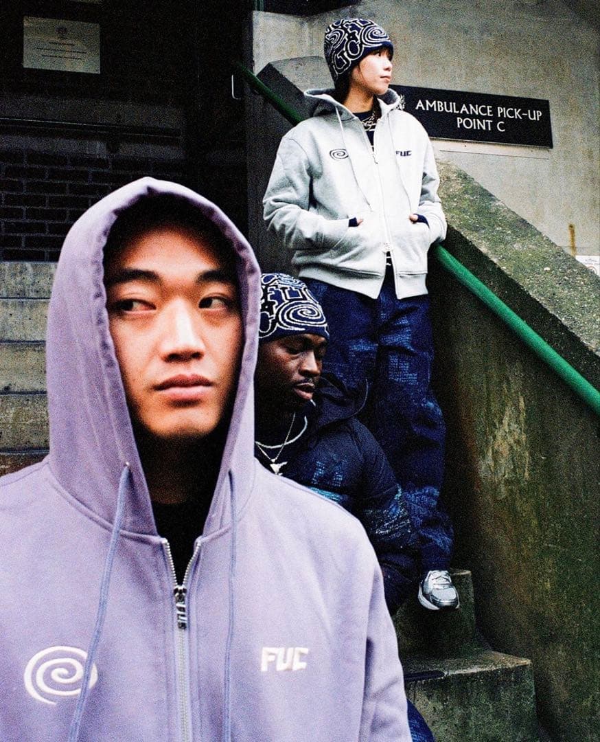 SOL soonerorlater FUCジップアップ パーカー　グレー