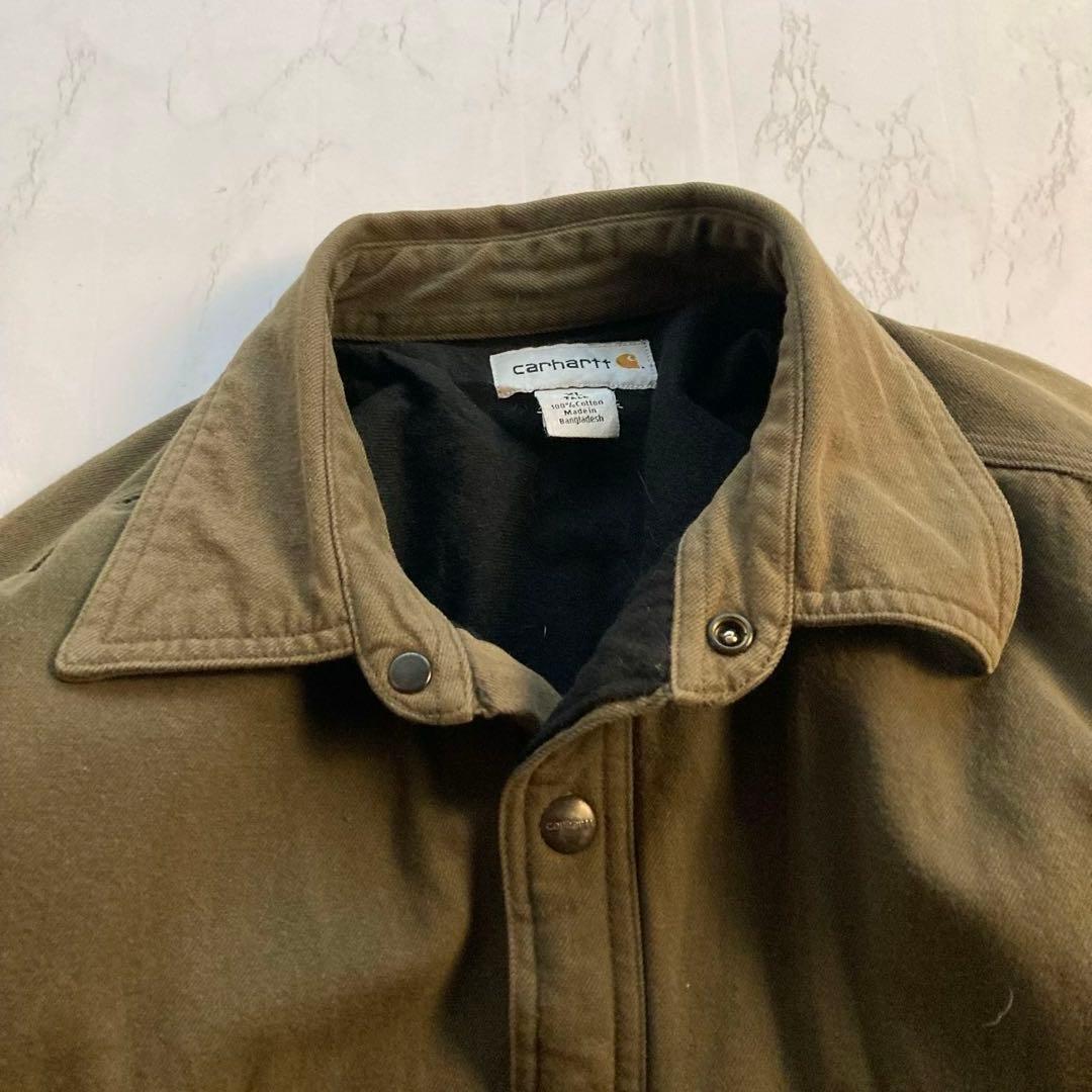 00s Carhartt ダックジャケット ハンティング チョア 裏地フリース