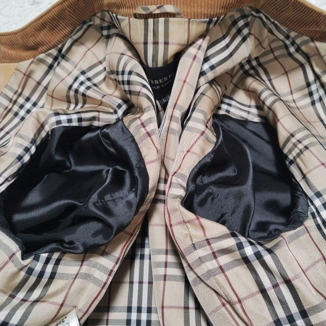 バーバリーブラックレーベル レザージャケット ラムレザーノバチェック