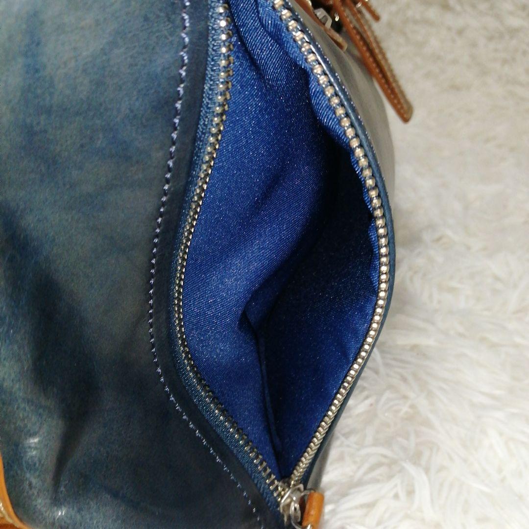 キーファーノイレザー ビジネスバッグ ネイビー ブラウン