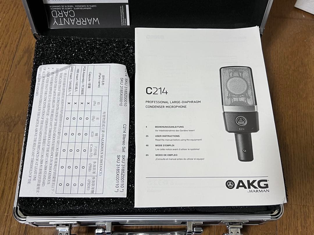 コンデンサーマイク　AKG C214