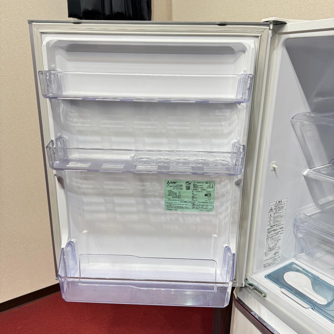 東京23区送料無料　美品三菱　3ドア冷蔵庫　335L　製氷機有　MR-C34YL
