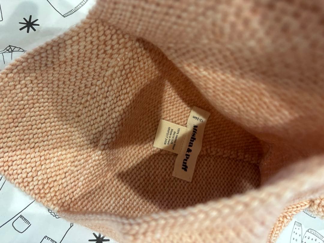 Misha & Puff ポンポン付きニット帽 ピンク