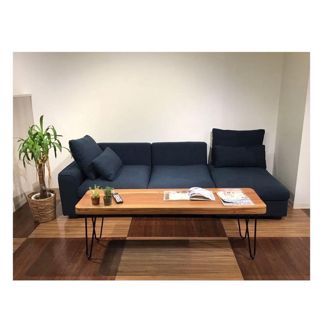 【札幌・直接】NOCE ノーチェ　ローソファNC771 ブルー