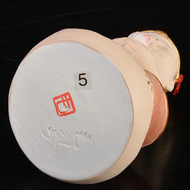 博多人形　人形師　二代　戸畑茂四郎作　「香る観音」　立札付　M　R7156