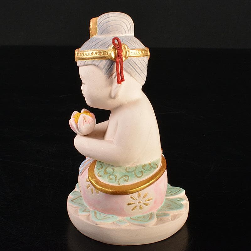 博多人形　人形師　二代　戸畑茂四郎作　「香る観音」　立札付　M　R7156