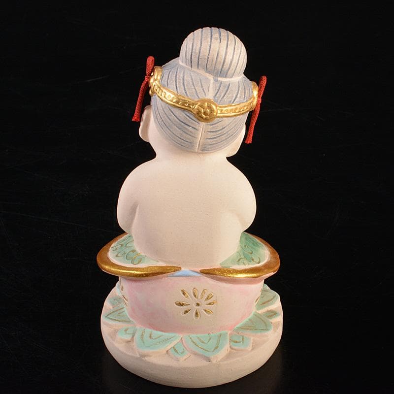 博多人形　人形師　二代　戸畑茂四郎作　「香る観音」　立札付　M　R7156