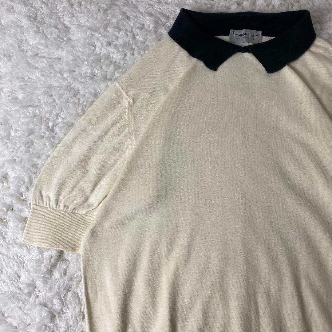 【現行✨】JOHN SMEDLEY ポロシャツ S ベージュ