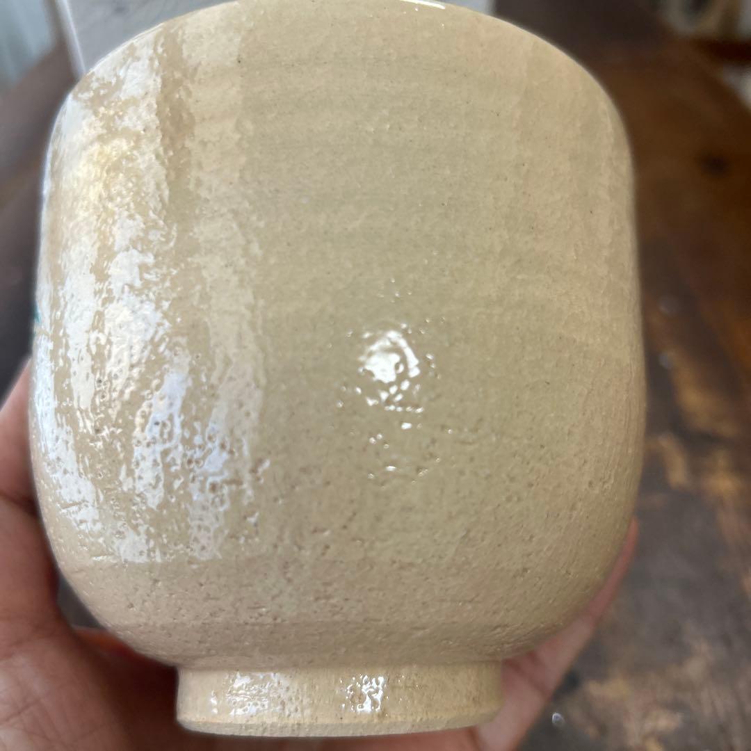 サ*ゴ様 陶芸　茶道　加藤永楽　筒茶碗　色絵　椿