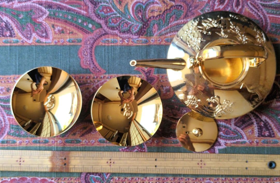 【純金鍍金】寿瓶子