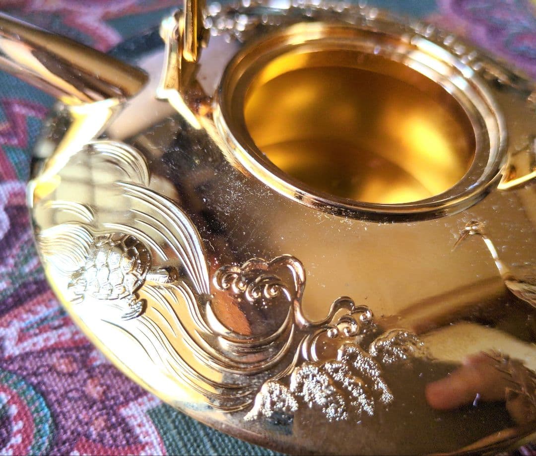 【純金鍍金】寿瓶子