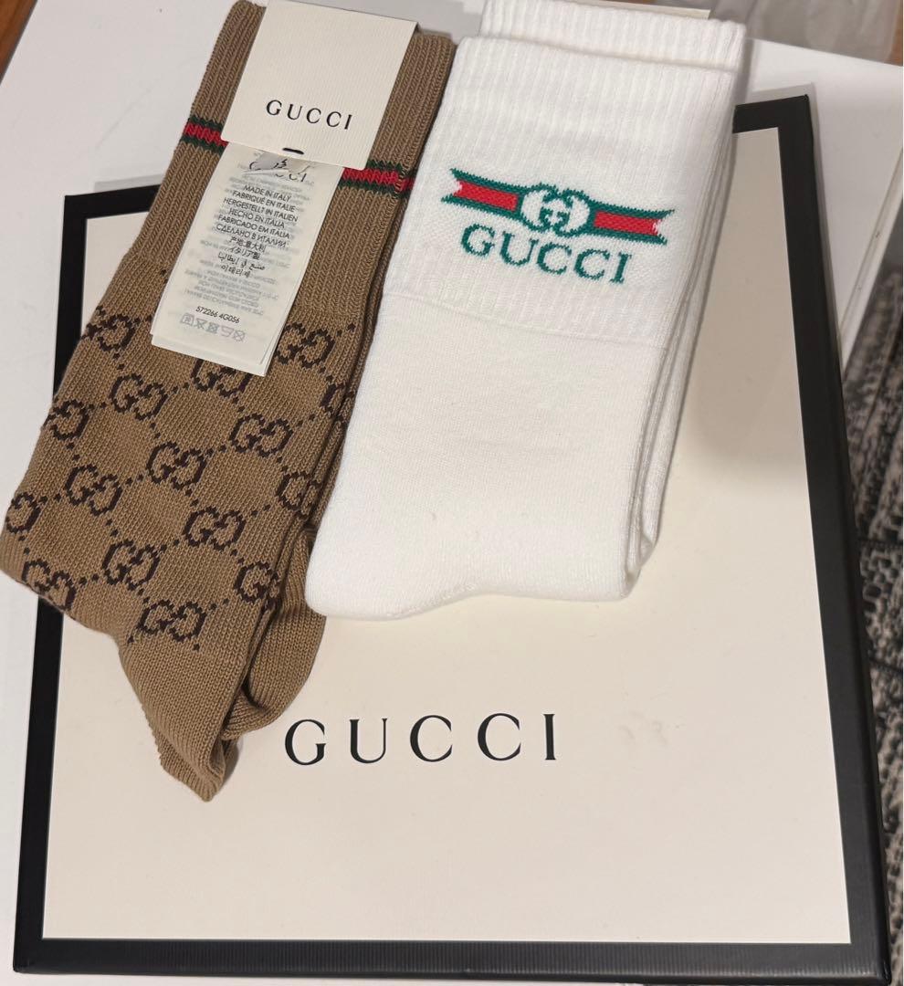 GUCCI【メンズソックス26〜28㎝/2足セット】
