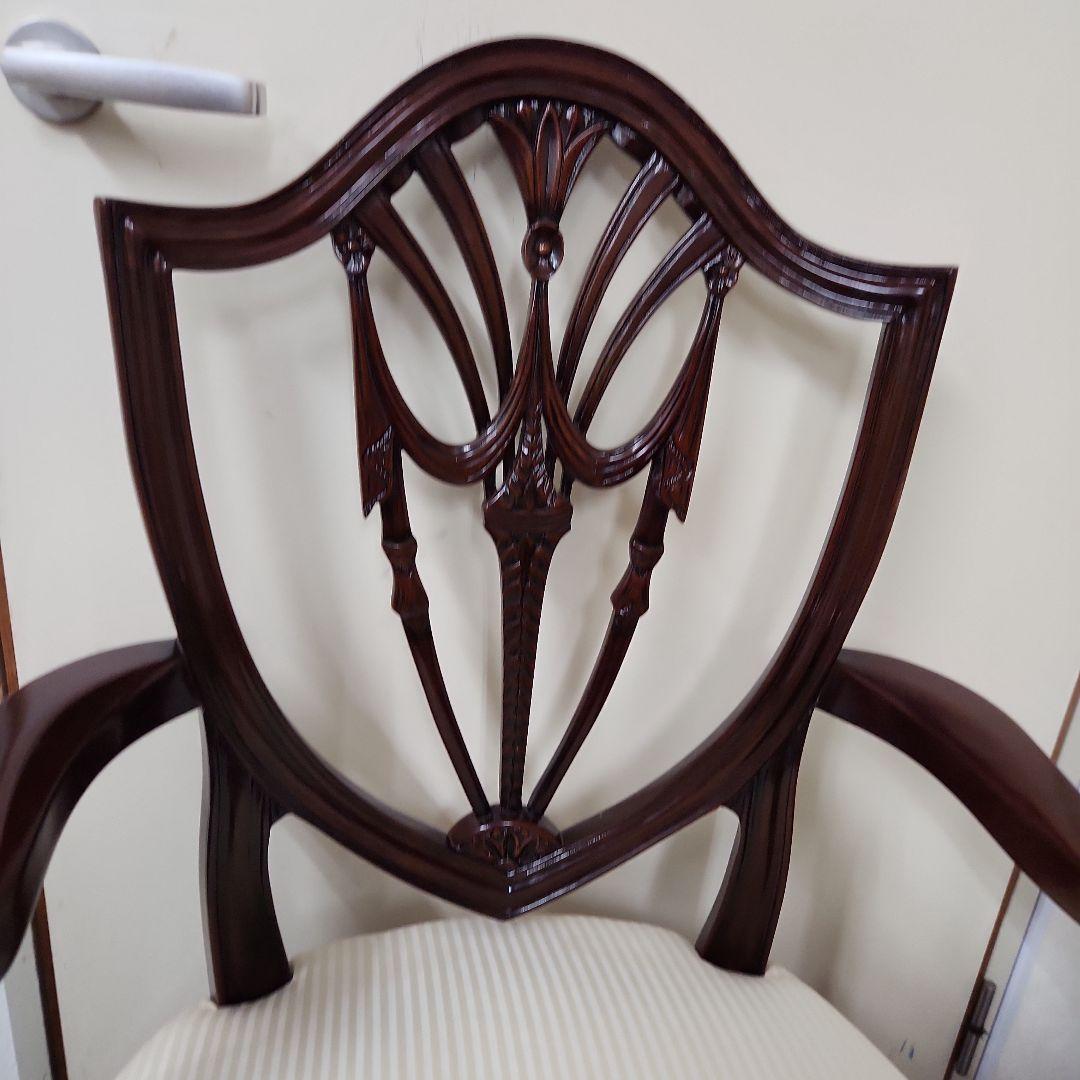 ダークブラウン アンティークチェア