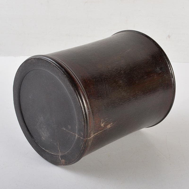 中国　書道具　唐木紫壇製　筆筒　N　6375E
