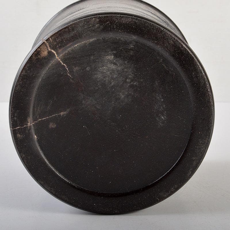 中国　書道具　唐木紫壇製　筆筒　N　6375E