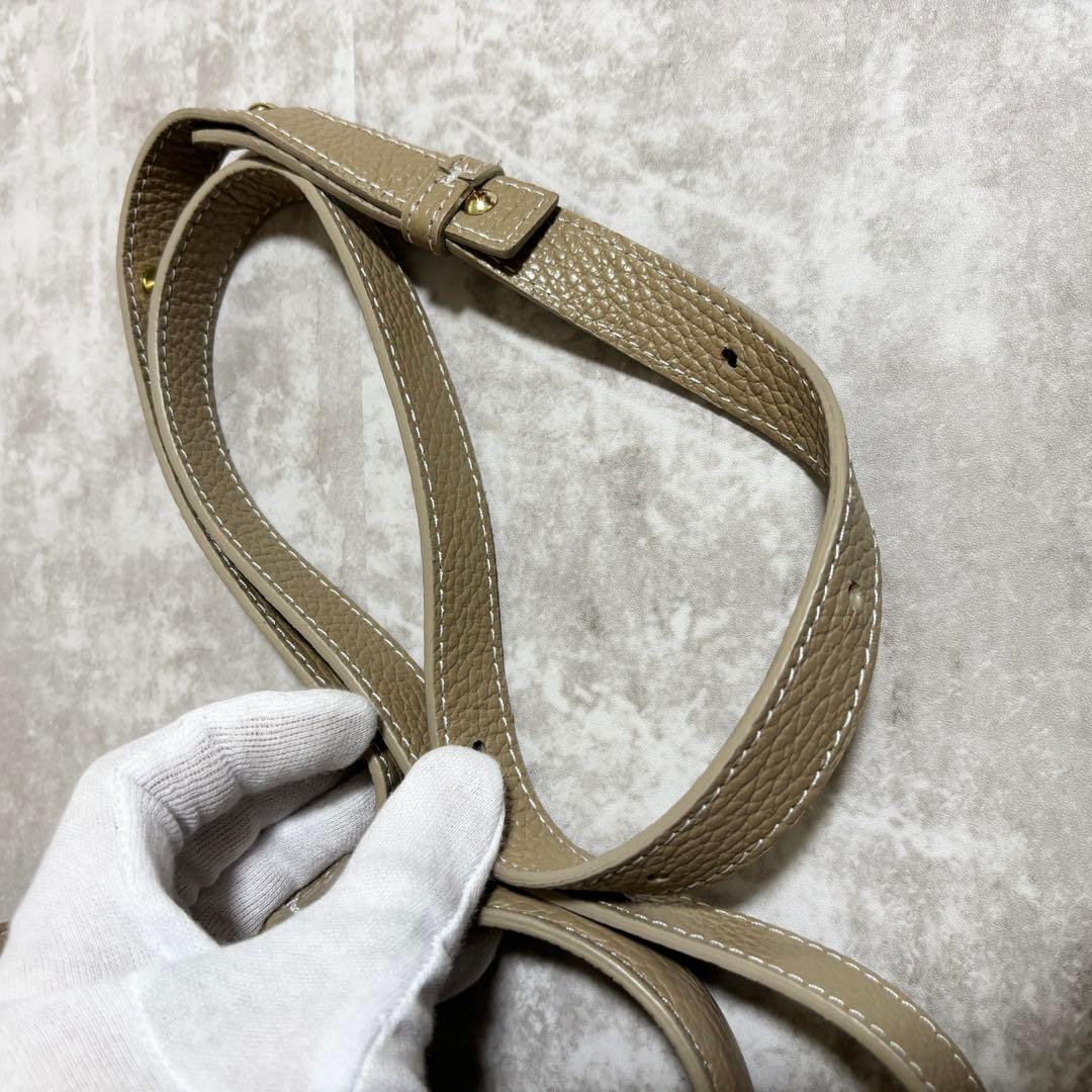 H291 未使用級✨ テディブレイク　ハンドバッグ　2way レザー　チャーム