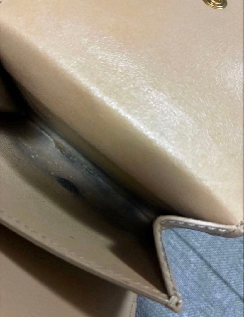 セリーヌCELINEスモール トリフォールド ウォレット ベージュ 美品