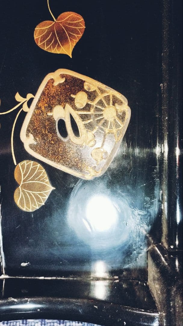 三段唐木螺鈿刀掛け