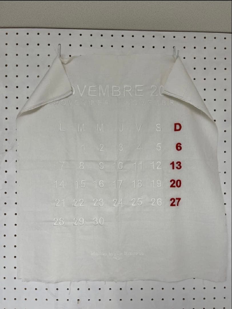 希少　Martin Margiela カレンダー　布　13番　インテリア