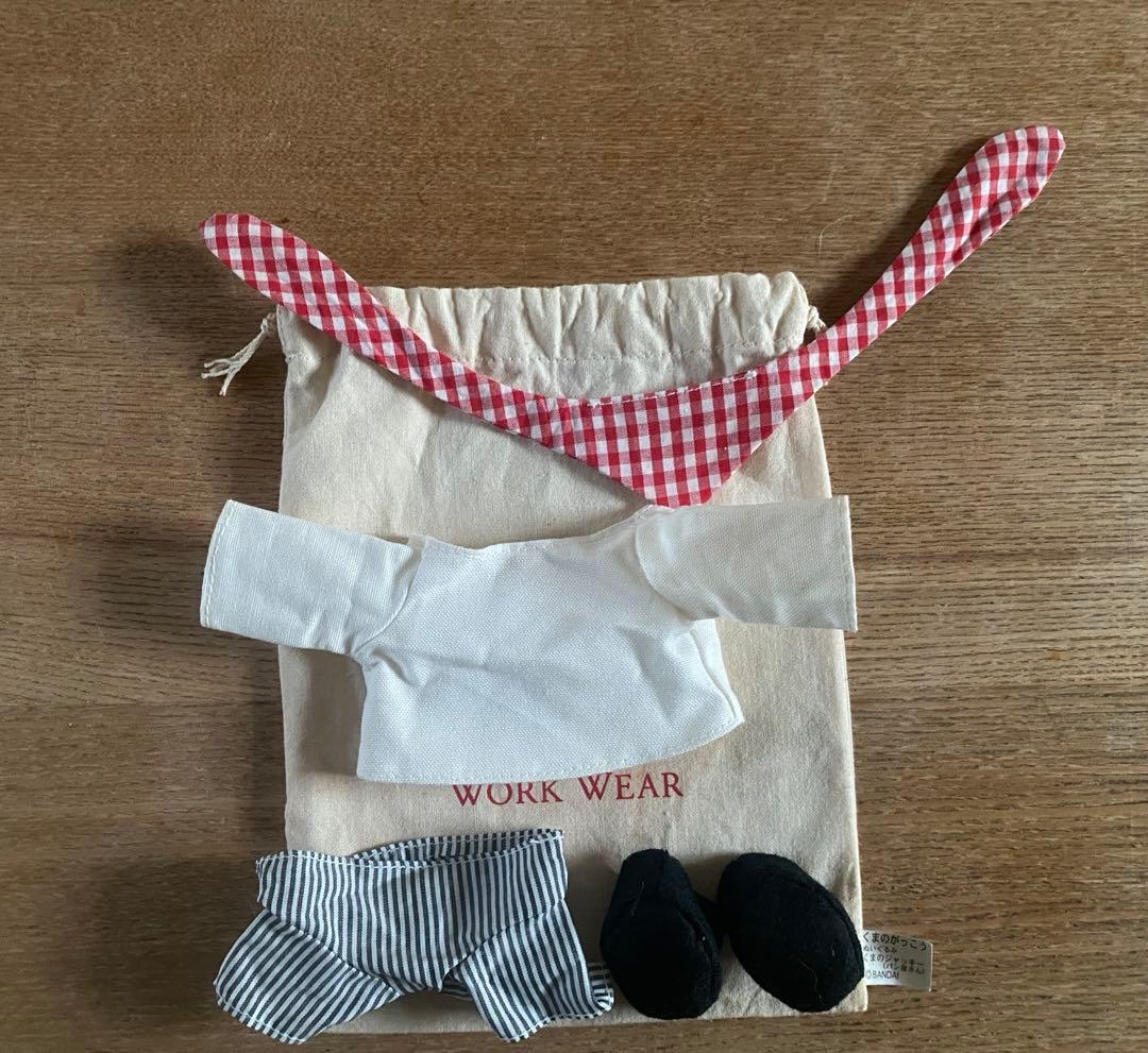 初期 くまのがっこう ジャッキー ぬいぐるみ本体 着せ替え洋服4セット