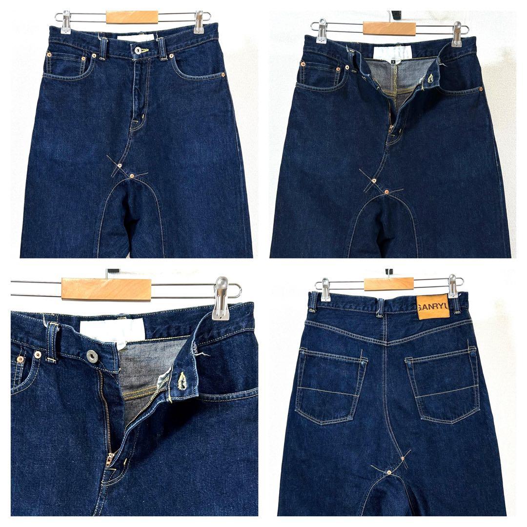 ガンリュウサルエルデニムパンツSセルビッチ赤耳コムデギャルソン日本製古着