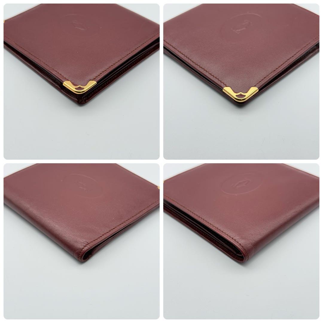 ✨美品✨カルティエ マストライン レザー 二つ折り財布 レディース カード付