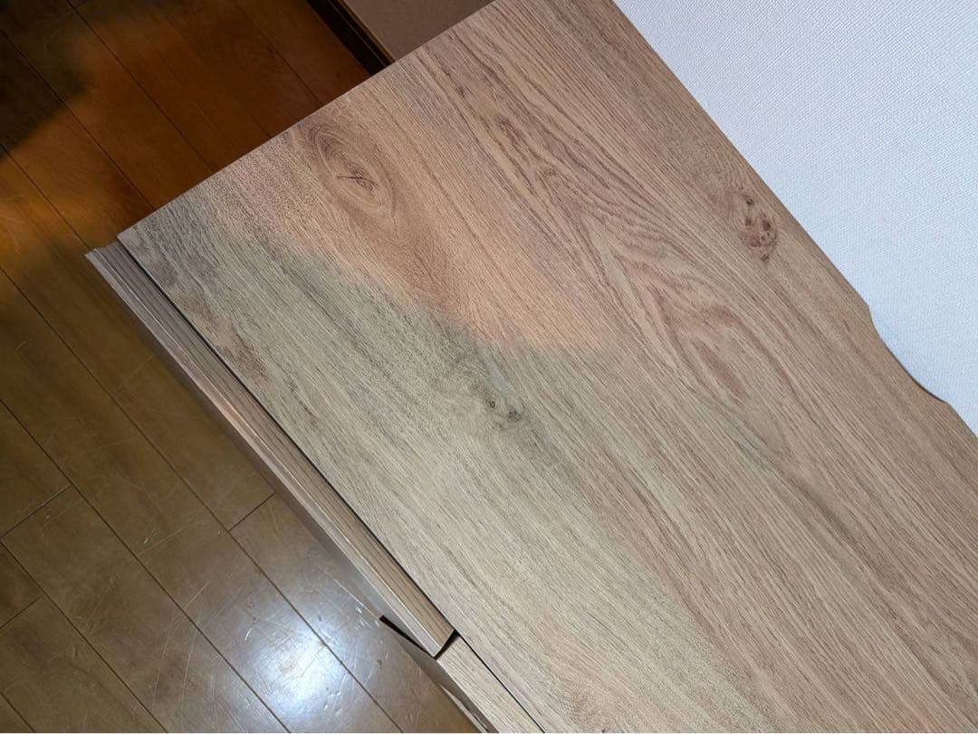 ■送料込■LOWYA ラタン調 木製テレビボード 机TV台 ラックローデスク収納