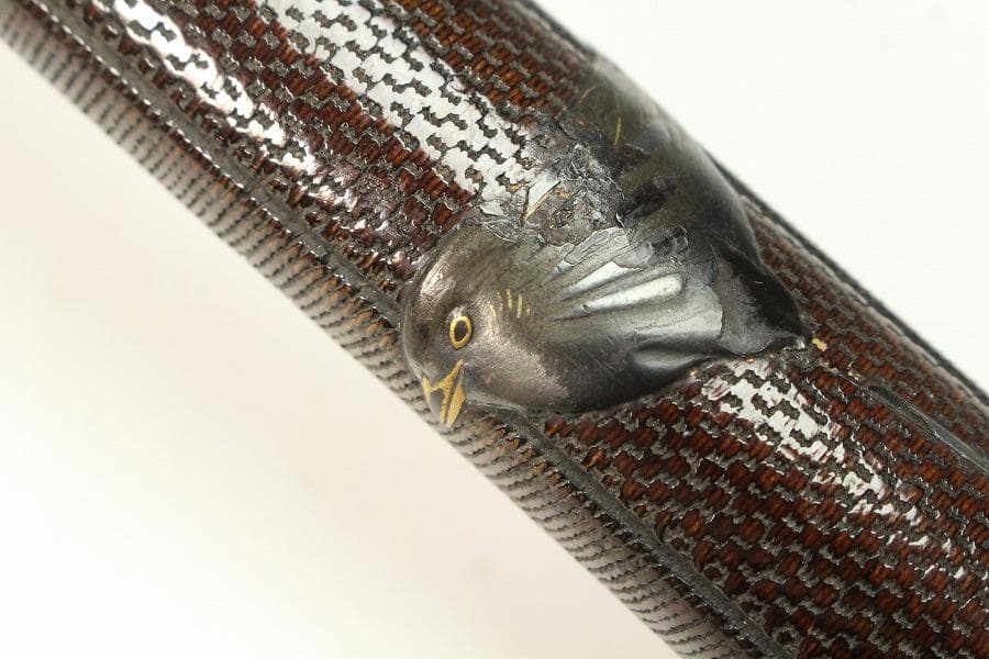 提げ物 煙管筒 網代 花鳥蒔絵(K-YC418)