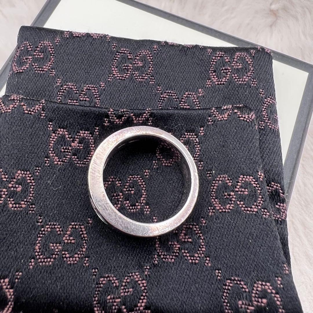 人気✨GUCCI シルバーリング Gロゴ 表記19号 袋付