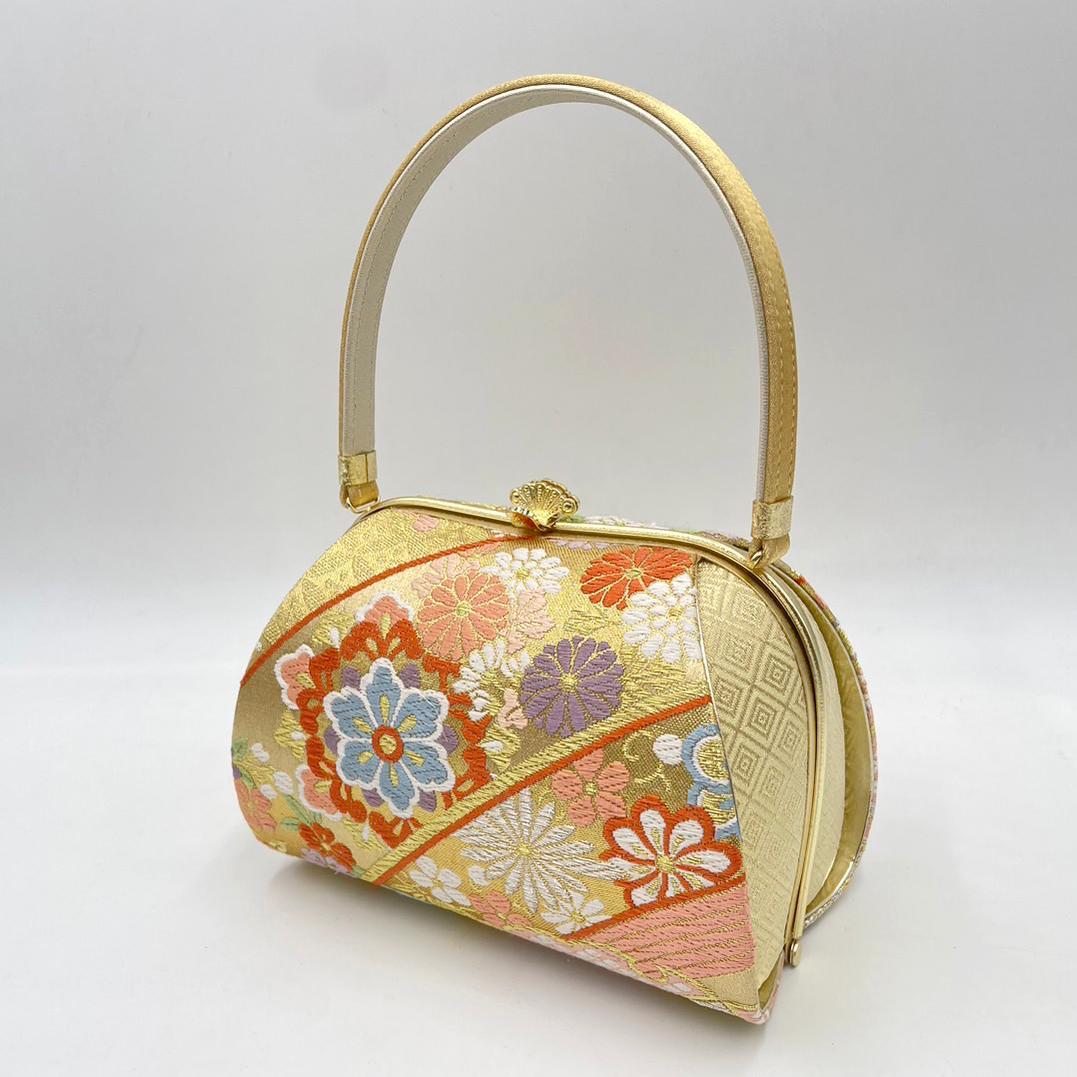 高級　振袖　フォーマル　 日本謹製 西陣織＊草履バッグセット　古典華紋1