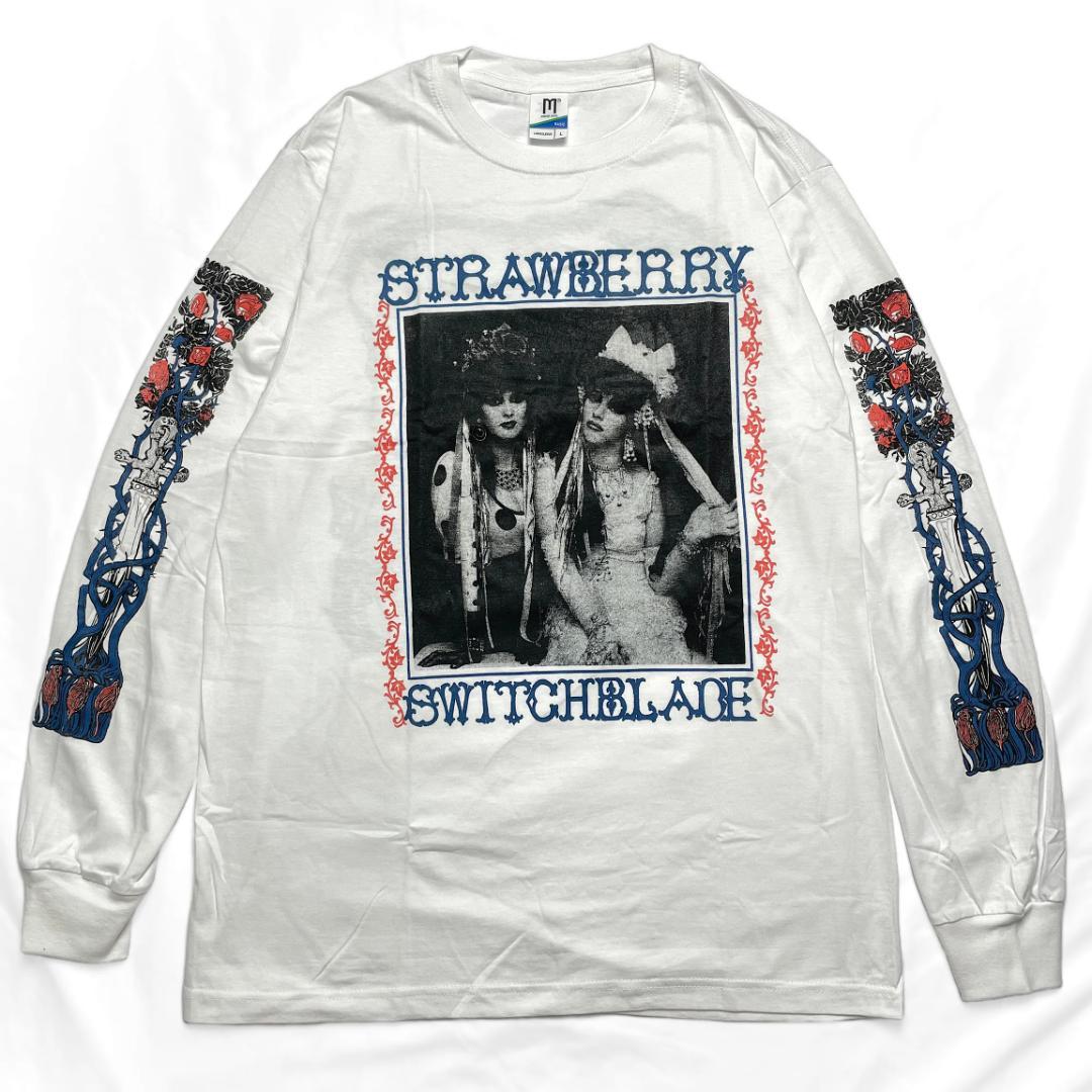 Strawberry Switchblade 両面プリント 長袖Tシャツ ロンT