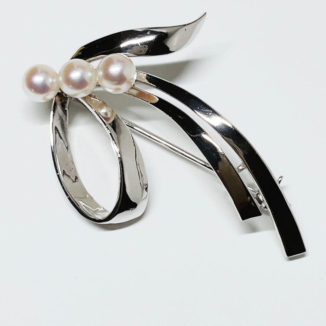 MIKIMOTO ミキモト パール　ブローチ　コサージュ　リボン