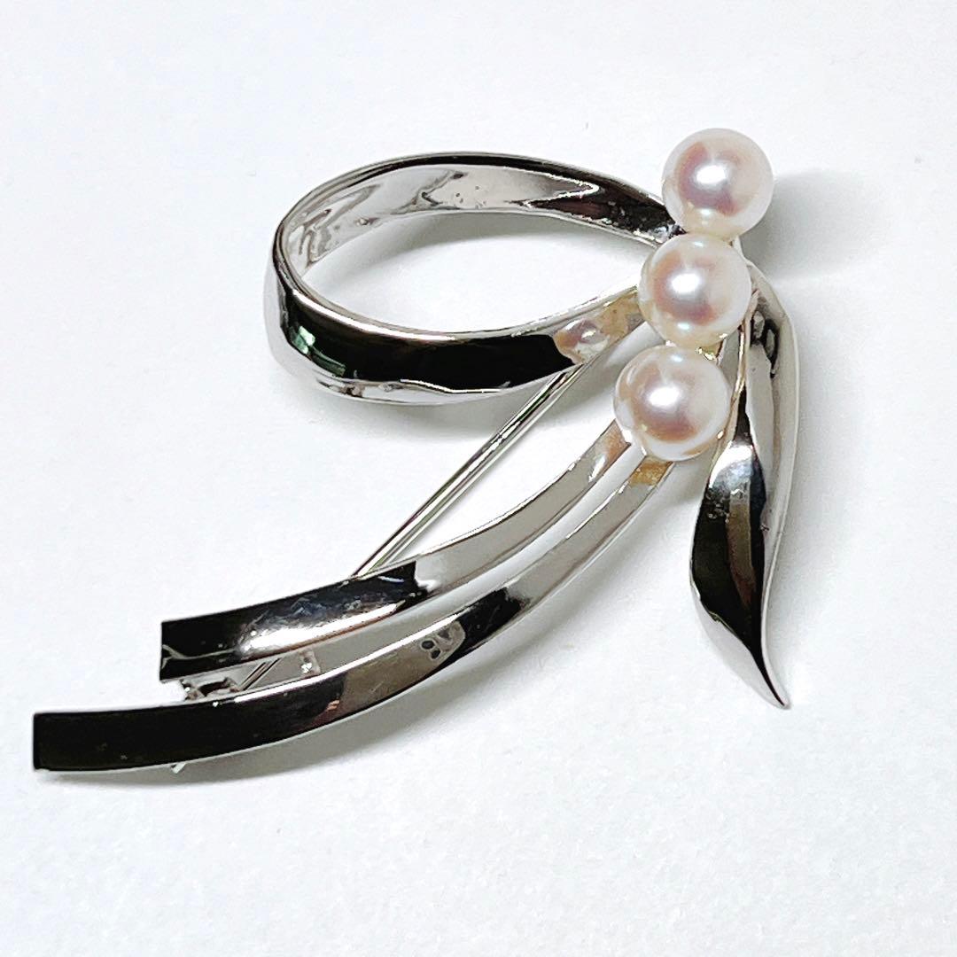 MIKIMOTO ミキモト パール　ブローチ　コサージュ　リボン