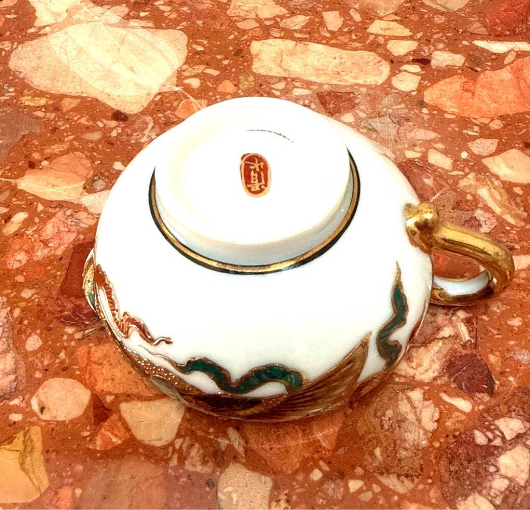 ☆高級アンティーク 骨董 茶器セット ぐい呑み 美品希少 金彩 清水焼き?!