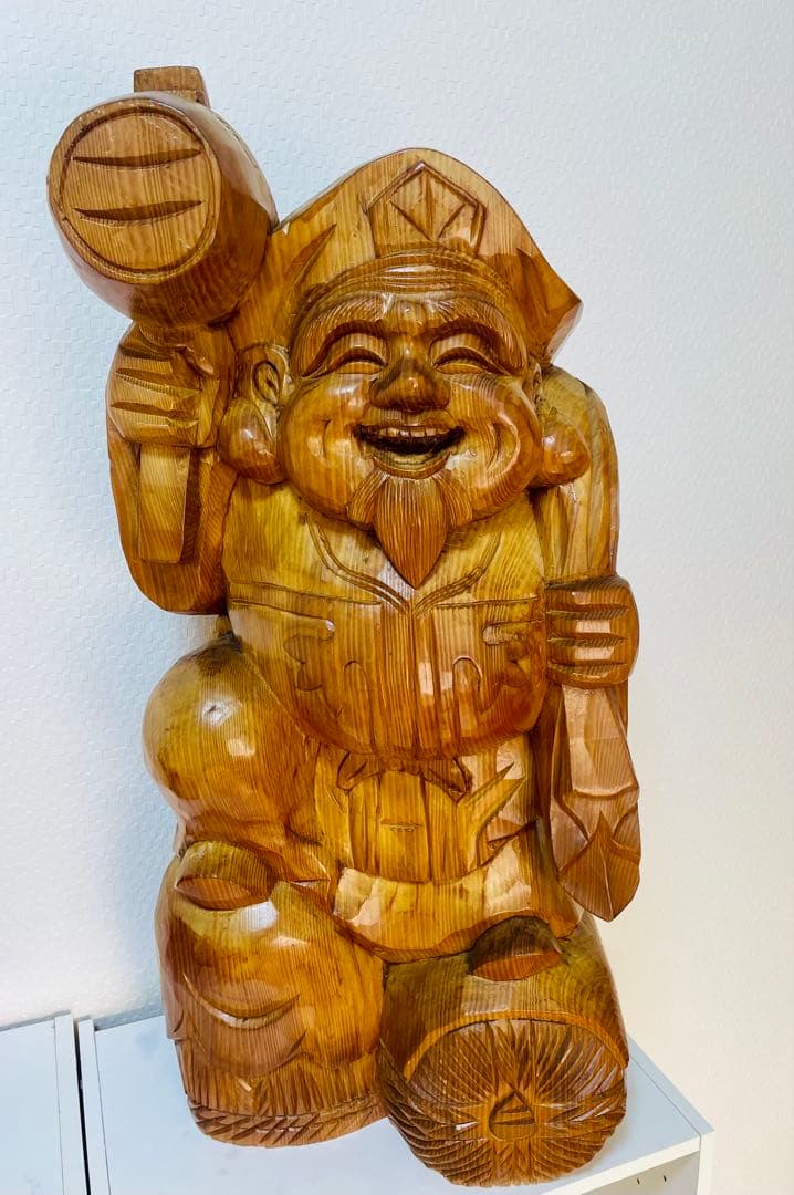 木彫り 大黒天 大型70cm