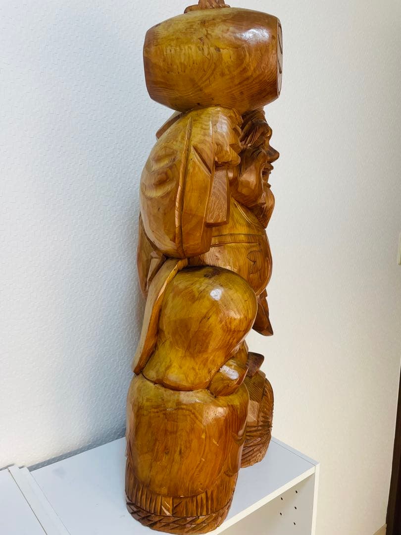 木彫り 大黒天 大型70cm