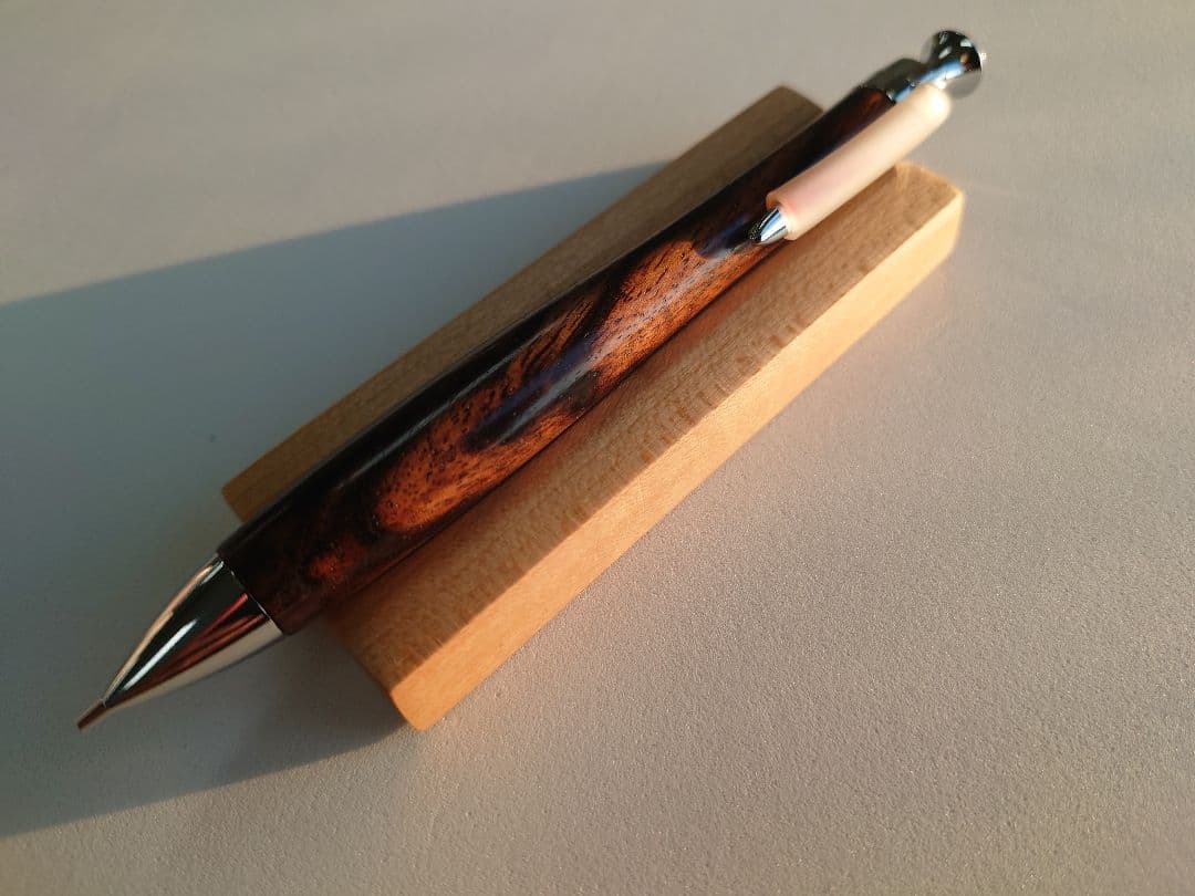 黒柿　シャープペンシル　新うるし　拭き漆