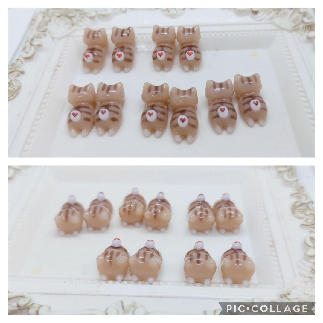 レジン パーツ 猫だるまちゃん Xmas