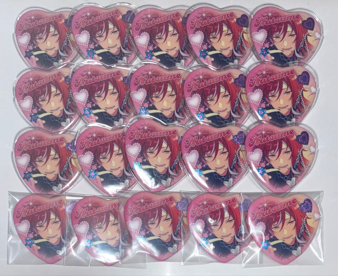 あんスタ 逆先夏目 GIRA⭐︎デコアイドル ハート缶バッジ イービル