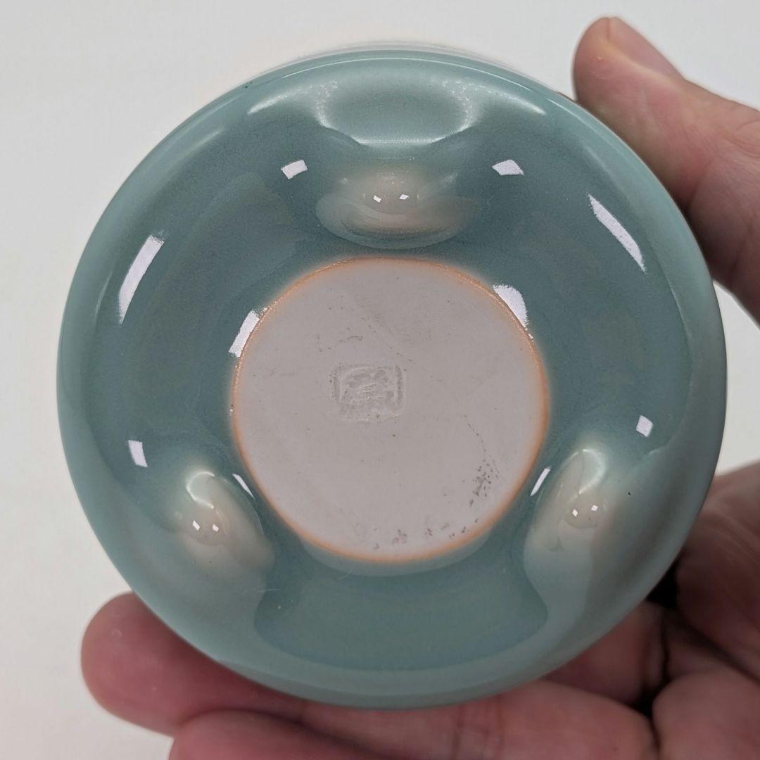 松本為佐視 青磁香炉 合箱 三足香炉 香爐 香道具 茶道具 お香 アロマグッズ