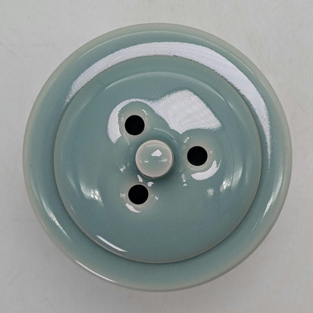 松本為佐視 青磁香炉 合箱 三足香炉 香爐 香道具 茶道具 お香 アロマグッズ