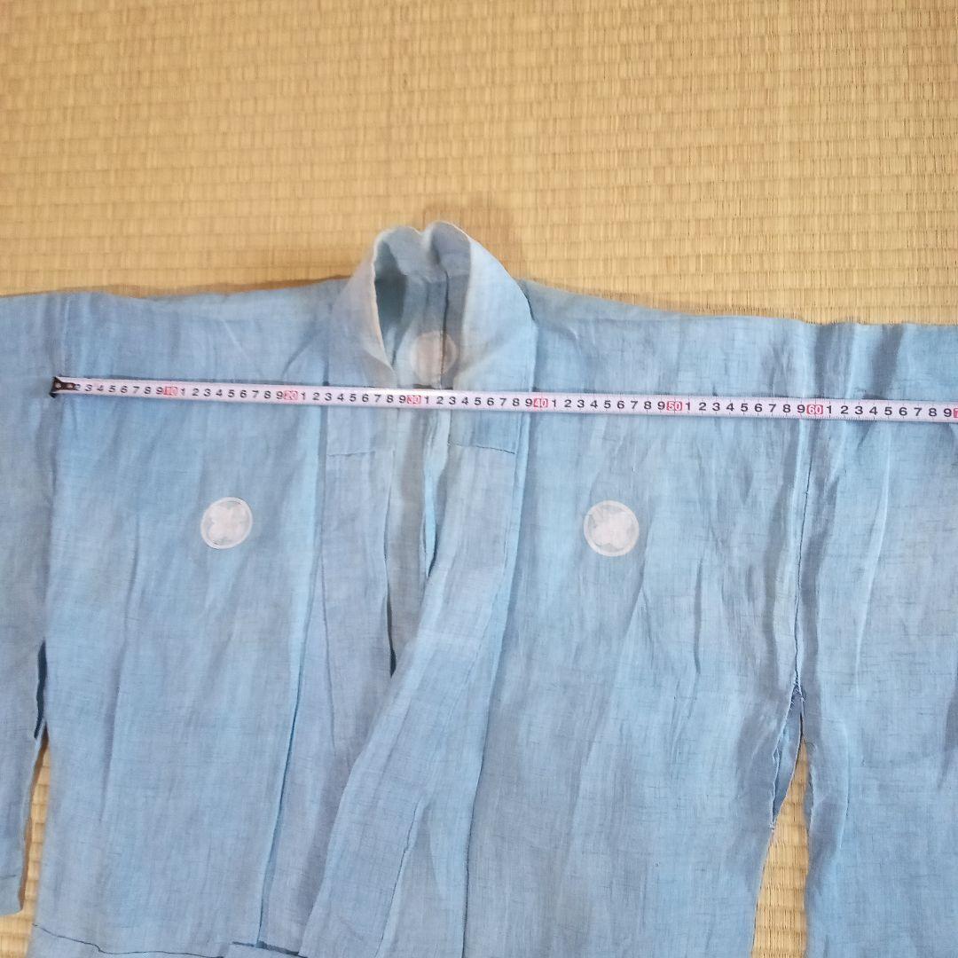 藍染め古布　赤穂浅野家家紋付　藍染め古着　ボロ藍染　藍染め　家紋付　藍染めハギレ