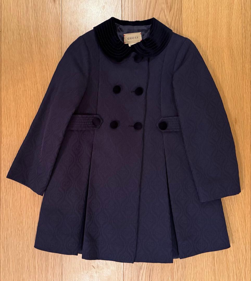 GUCCI ネイビー ウールコート 36M